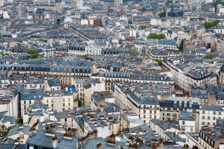 Toits de Paris vus d'en haut, reflet du marché immobilier français